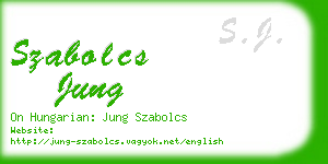 szabolcs jung business card